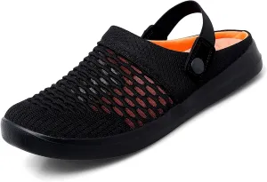 Women's Walking Shoes Knitted Breathable Clogs Lightweight Slip-On Mules Non-Slip Quick Drying Sandals Comfortable Garden Clogs Pool Water Shoe Hiking House Traveling Shoes Casual Beach Slippers