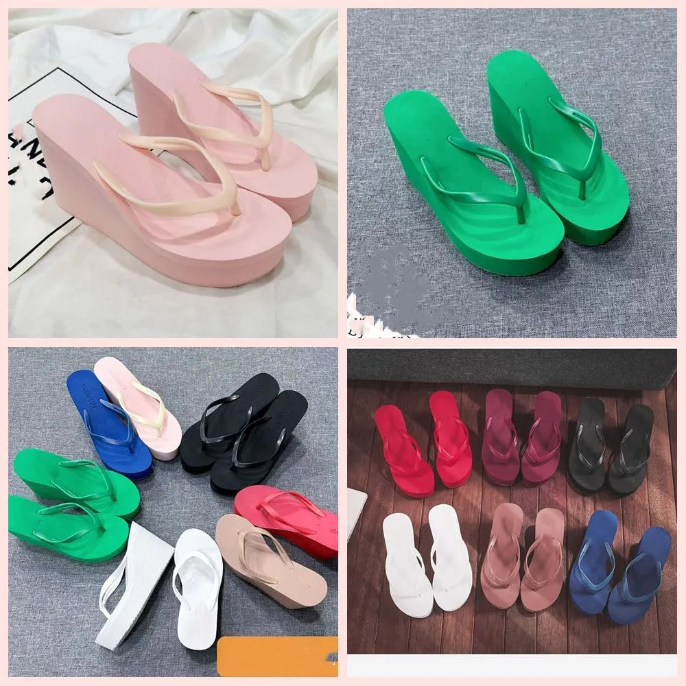 Women’s Wedge Flip Flops – Cushioned Arch Support, Non-Slip Sole, Platform Summer Beach Comfort Casual Thong Sandal