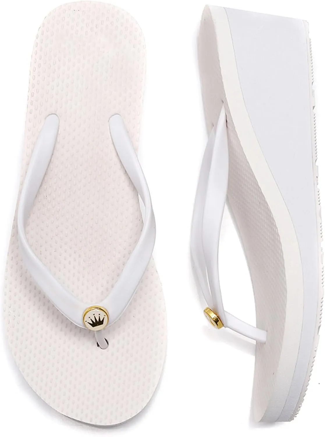 Women's Wedge Flip-flops Heeled,Women's summer casual fashion thick-soled sandal,6cm women's wedge-heeled beach slippers
