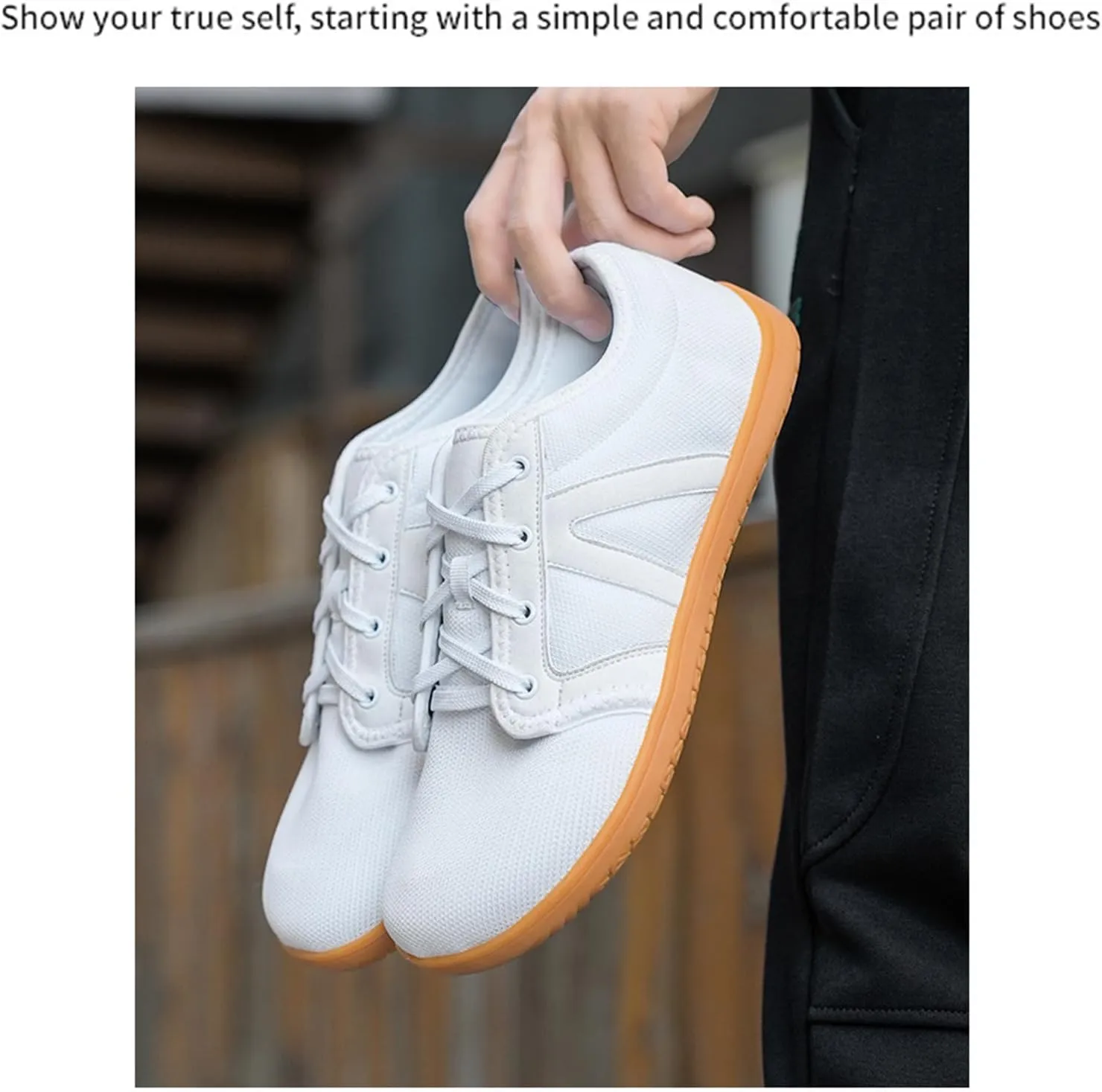 Women's Wide-Toe Barefoot Sneakers Lace-Up Soft-Soled Mesh Breathable Cross-Trainer Lightweight Running Shoes Casual Zero Drop Sole Work Shoes for Unisexy