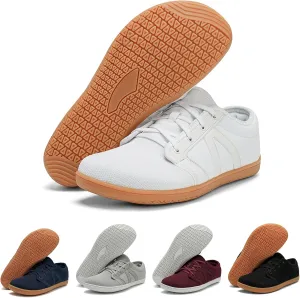 Women's Wide-Toe Barefoot Sneakers Lace-Up Soft-Soled Mesh Breathable Cross-Trainer Lightweight Running Shoes Casual Zero Drop Sole Work Shoes for Unisexy