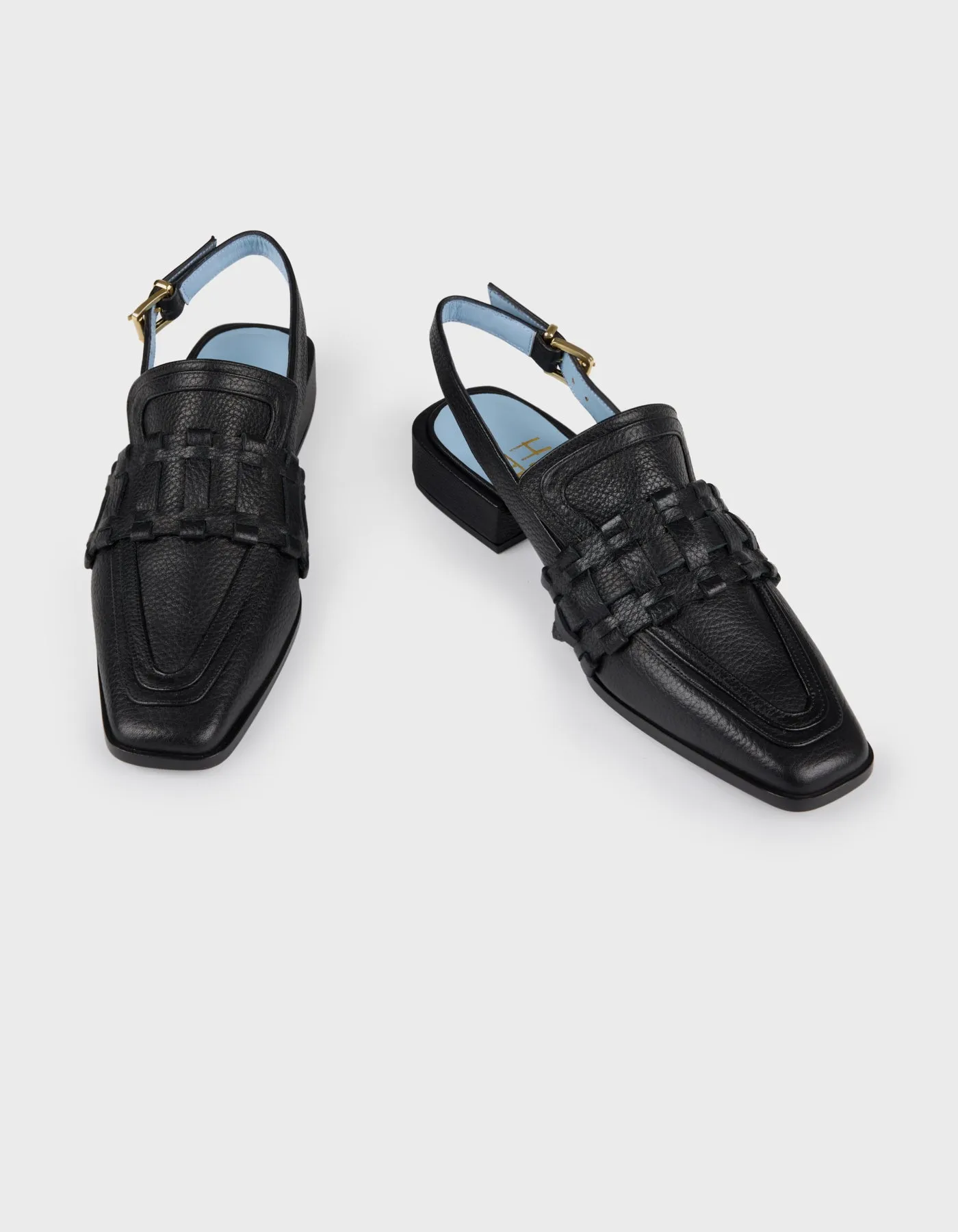 Woven Detail Loafer Mules