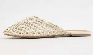 Woven Lattice Bow Mule