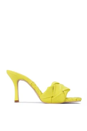 Woven Mule in Lemon