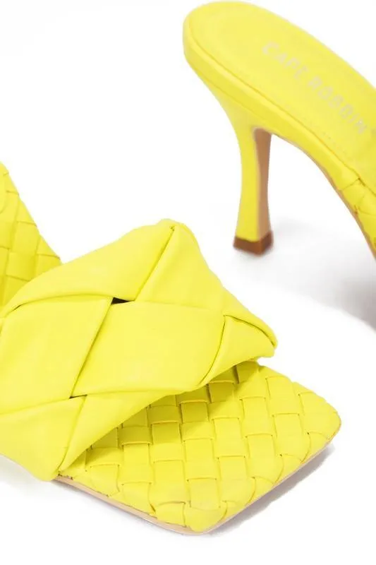 Woven Mule in Lemon