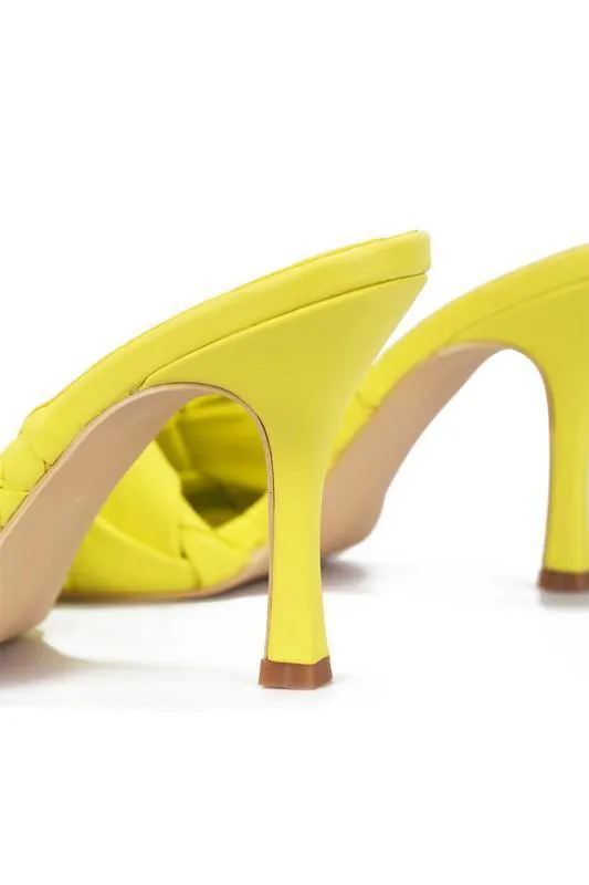 Woven Mule in Lemon