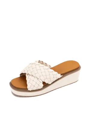 Woven Slide On Platform