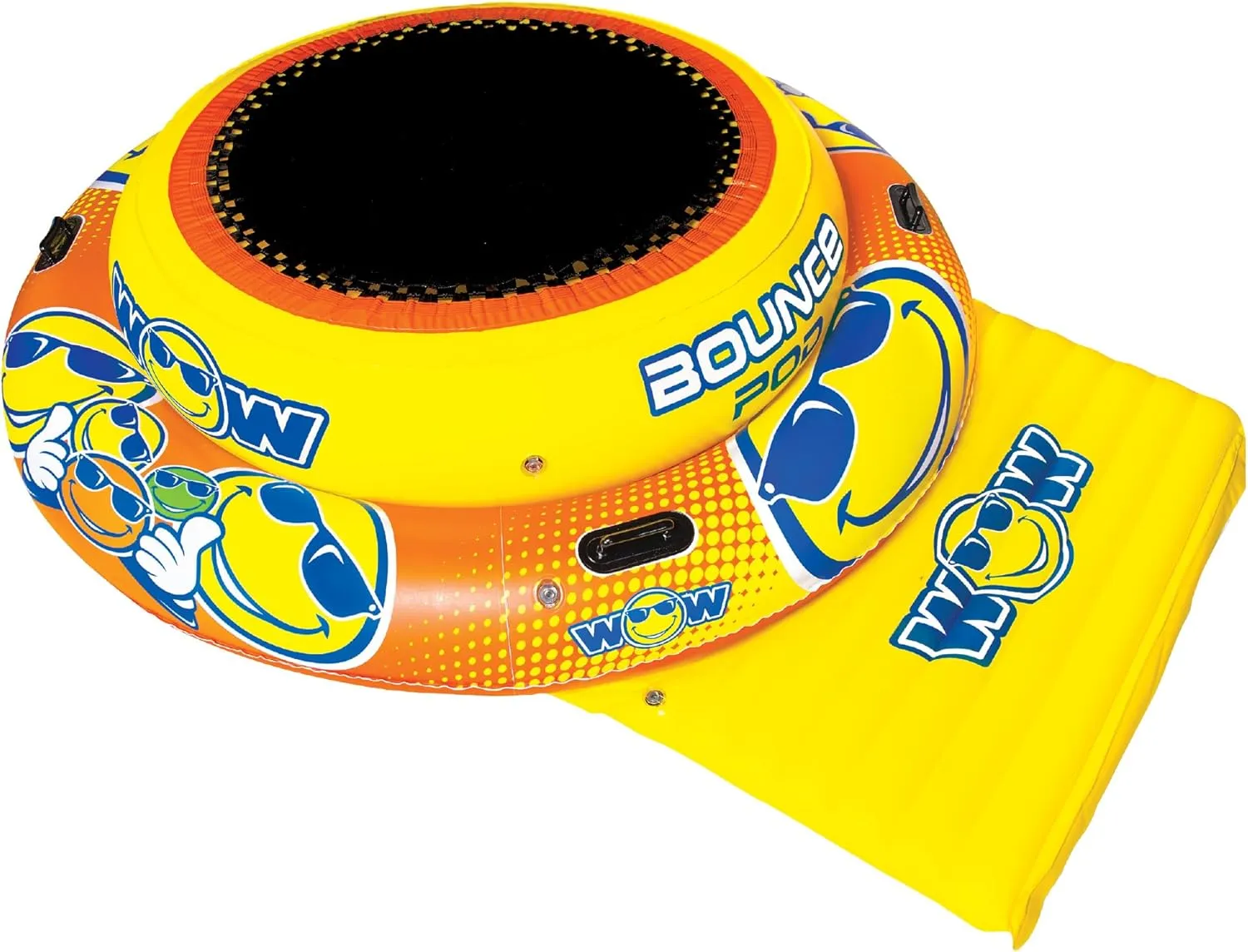 WOW Sports World of Watersports Inflatable Bounce Pad, 4Ft Bouncing Area, Yellow, 20-2030