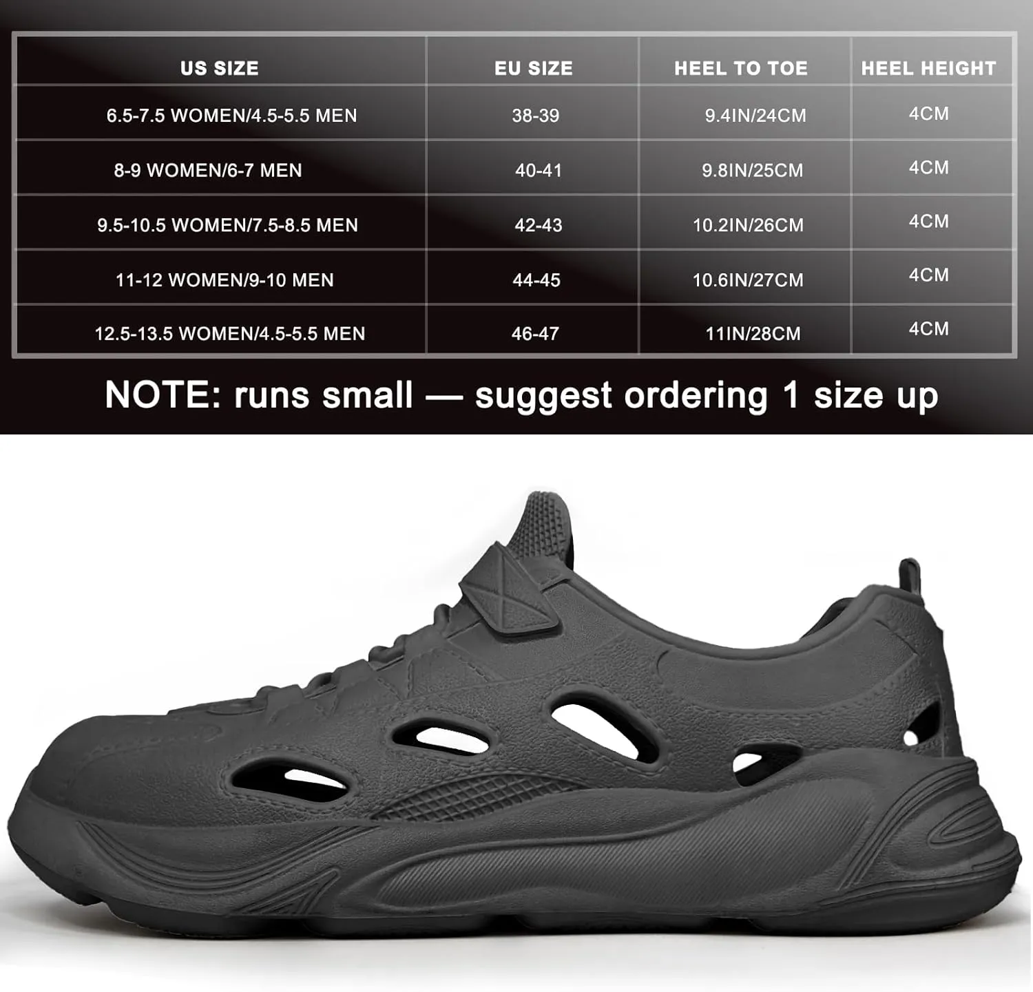 XVYHYVX Ultra-Lightweight EVA Slip On Clogs, Non-Slip Nursing Shoes, Garden Clogs for Women & Men, Perfect for Work, Kitchen, Driving & Home, Machine Washable