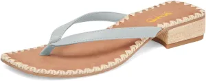 XYD Women Square Open Toe Woven Flip Flops Summer Chunky Low Heel Thong Sandals Beach Wedding Shoes