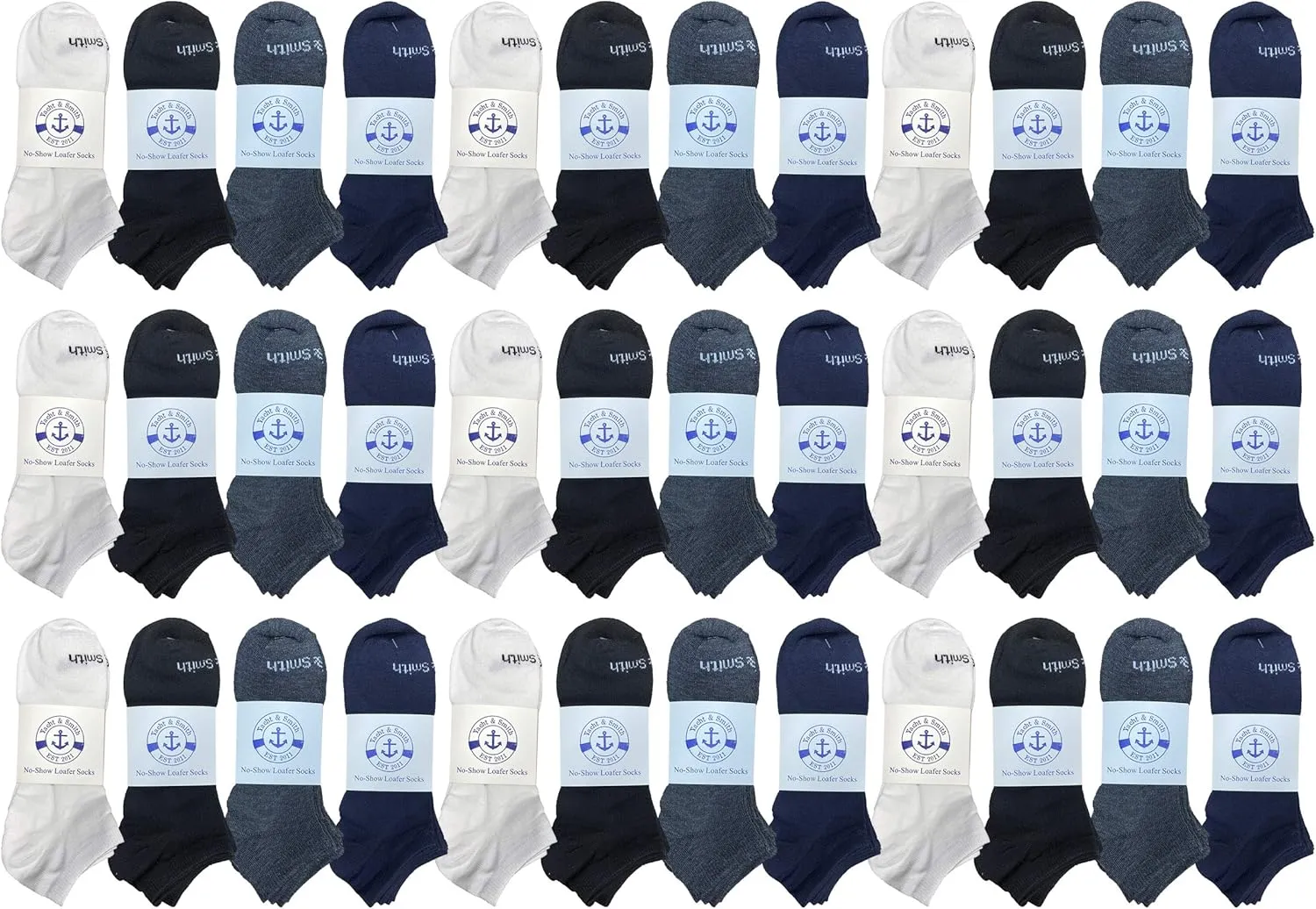 Yacht & Smith Wholesale Men's 97% Cotton Shoe Liner Training Socks Size 10-13, No Show Thin Low Cut Sport Ankle Socks