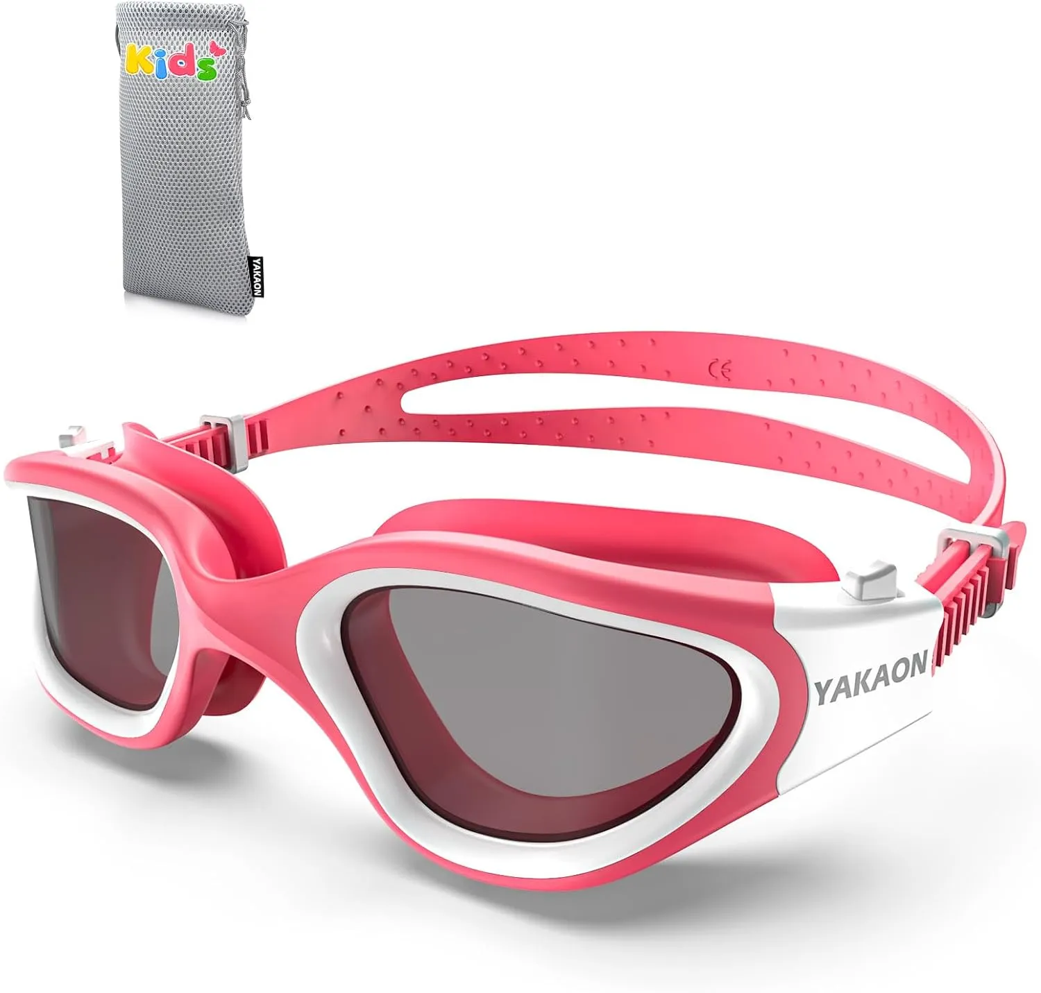 YAKAON Kids Swim Goggles 6-14, Wide View, Anti-Fog, Polarized/Non-Polarized Lenses & Leak-Proof Seal for Boys/Girls