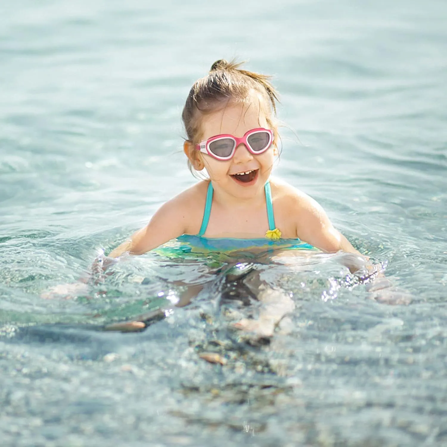 YAKAON Kids Swim Goggles 6-14, Wide View, Anti-Fog, Polarized/Non-Polarized Lenses & Leak-Proof Seal for Boys/Girls