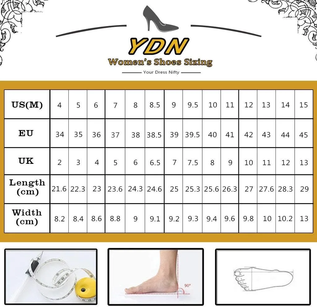 YDN Women High Heels Platform Mules Peep Toe Clogs Slip on Wedge Sandals Slide Backless Shoes Size 4-15 US