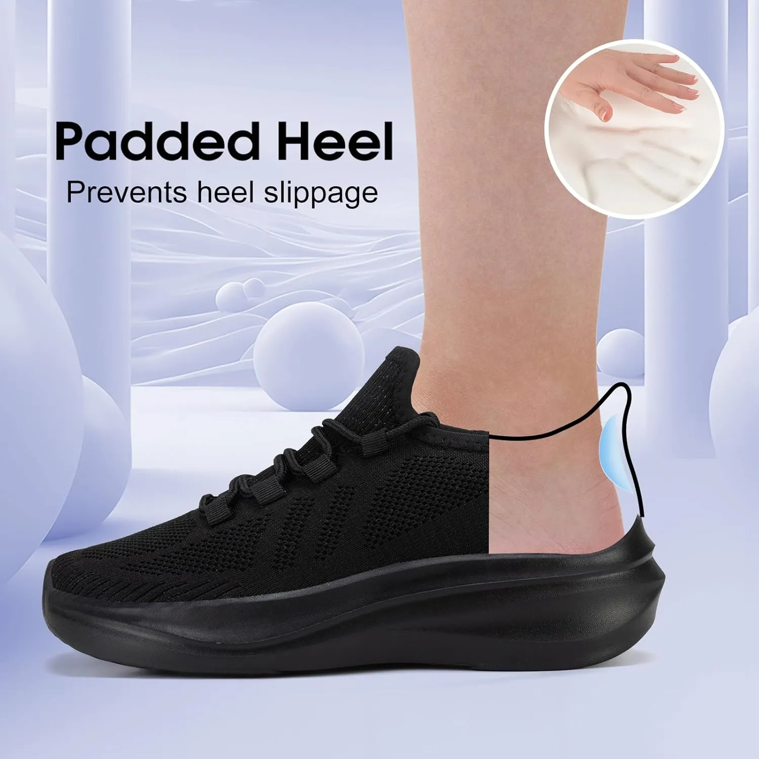 ZOVE Wide Toe Box Shoes Women Extra Wide Width Tennis Sneakers Ultra Light Running Shoes for Women Non-Slip Diabetic Walking Gym Workout Trainer